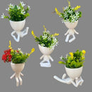 Kit 5 Vasinhos Suculentas Robert Bbb Bob Planta Decoração
