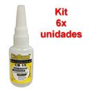 Kit 6x Colas Adesivo Instantâneo Cb 15 Ciabond 20g