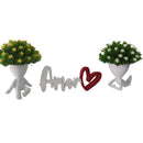Kit Decoração Criativa Sala Cozinha + Vasos + Plantas + Amor