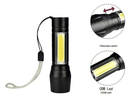 Lanterna Mini Led Lampião Tatica Recarregável Zoom Forte