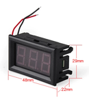 Mini Voltímetro Digital Som Automotivo Capa Painel 12v