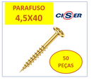 Parafuso Chipboard Ph Flangeado P/ Madeira 4,5 X 40mm 50pçs
