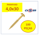 Parafuso Flangeado Philips Madeira 4,0x30 Ciser 100un