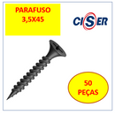 Parafusos Drywall Ponta Agulha 3,5X45 Cab/ Trobeta 50 pçs