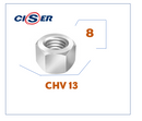 Porca Inox Sextavada M8 (chave 13) Passo 1,25 - 100 pçs