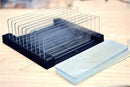 Porta Lâminas Microscópio Suporte Vidro Mesa Case