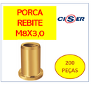 Rebite Com Rosca Interna  Porca Rebite 3,0 H 17 M8 C/ 200