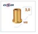 Rebite Com Rosca Interna  Porca Rebite 3,0 H 17 M8 C/ 200