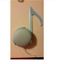 suporte parede google home nota musical musica tom