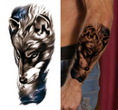 Tatuagem Temporária Masculina E Feminina Lobo Sombreado