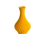 Vaso Plantas Modelo Espiral  Amarelo  - Jarro Decoração 15CM