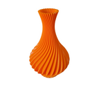 Vaso Plantas Modelo Espiral  Laranja - Jarro Decoração 12CM