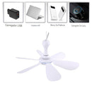 Ventilador De Teto Portátil Usb Silencioso 6 Pás Ceiling Fan