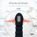 Vibrador Silicone Á Prova D'Água 20 Frequências 16 Cm