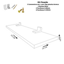 Prateleira Simples 20x20 cm Com Suporte Em Mdf Preto