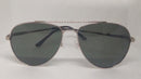 ÓCULOS DE SOL - Armação Aviador - Lente Verde, Ponteira Preta  -  YKC