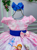 Vestido Infantil Temáticos da Gigi Frozen Rosa