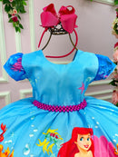 Vestido Infantil Temáticos da Gigi Ariel - Sereia