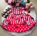Vestido Infantil Temáticos da Gigi Minnie/Minie Vermelha