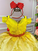 Vestido Princesa Tematico Bela e a Fera