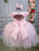 Vestido Infantil Menina Bonita Rosa Borboletas