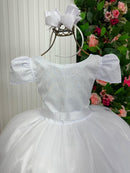 Vestido Enjoy Longo Branco Babadinho