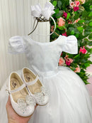 Vestido Enjoy Longo Branco Babadinho