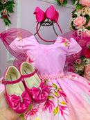 Vestido Infantil Temáticos da Gigi Fadas - Tinker Bell - Sininho Rosa
