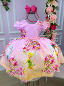 Vestido Infantil Temáticos da Gigi Fadas - Tinker Bell - Sininho Rosa