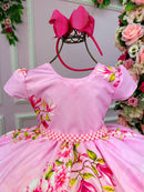 Vestido Infantil Temáticos da Gigi Fadas - Tinker Bell - Sininho Rosa