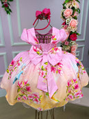 Vestido Infantil Temáticos da Gigi Fadas - Tinker Bell - Sininho Rosa