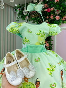 Vestido Temático Luxo Tiana A Princesa e o Sapo