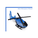 Kit 6 carrinhos de fricção coloridos e 1 helicóptero asa móvel + ambulância