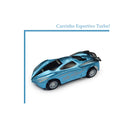 Kit 6 carrinhos de fricção coloridos e 1 helicóptero asa móvel + ambulância