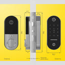 Kit Fechadura Digital LIA Rolete Cromo- APP biometria senha