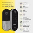 Kit Fechadura Digital LIA Rolete Cromo- APP biometria senha