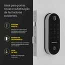 Kit Fechadura Digital LIA Rolete Cromo- APP biometria senha