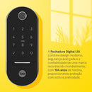 Kit Fechadura Digital LIA Rolete Cromo- APP biometria senha