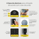 Kit Fechadura Digital LIA Rolete Cromo- APP biometria senha