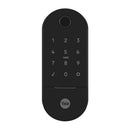 Fechadura Digital LIA Rolete Preto Fosco - biometria senha chave