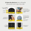 Fechadura Digital LIA Rolete Preto Fosco - biometria senha chave