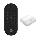 Kit Fechadura Digital LIA Rolete Preto Fosco - APP biometria senha