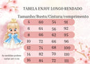 Vestido Enjoy Longo Laura Vermelho Peito Rendado