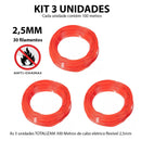Kit 3 Cabo Eletrico Flexivel