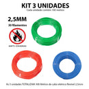 Kit 3 Cabo Eletrico Flexivel