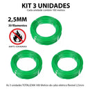 Kit 3 Cabo Eletrico Flexivel
