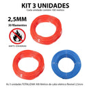 Kit 3 Cabo Eletrico Flexivel
