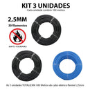 Kit 3 Cabo Eletrico Flexivel