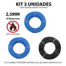 Kit 3 Cabo Eletrico Flexivel