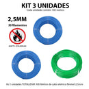 Kit 3 Cabo Eletrico Flexivel